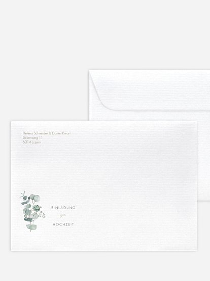 Briefumschlag mit Motiv Soft Greenery