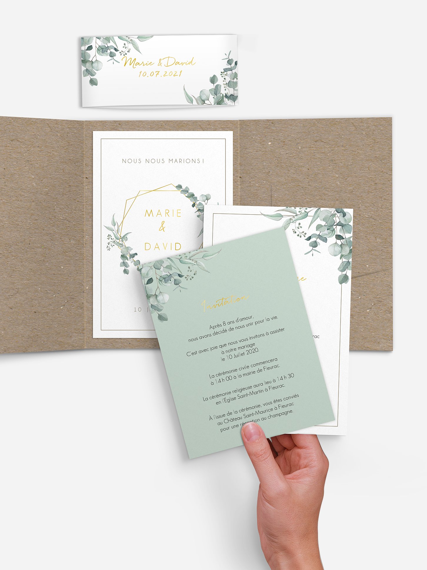 Faire-part de mariage Soft Greenery