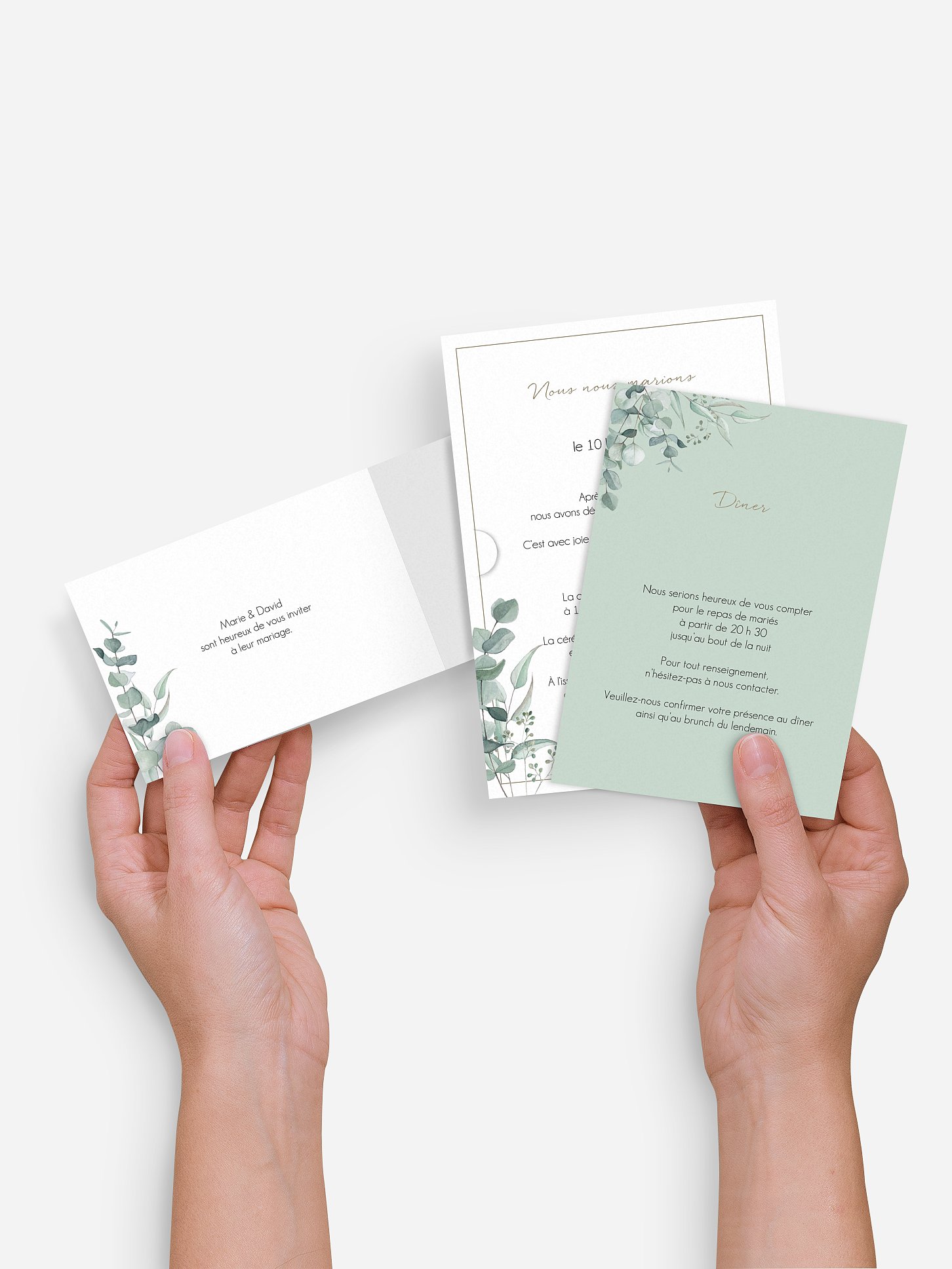 Faire-part de mariage Soft Greenery