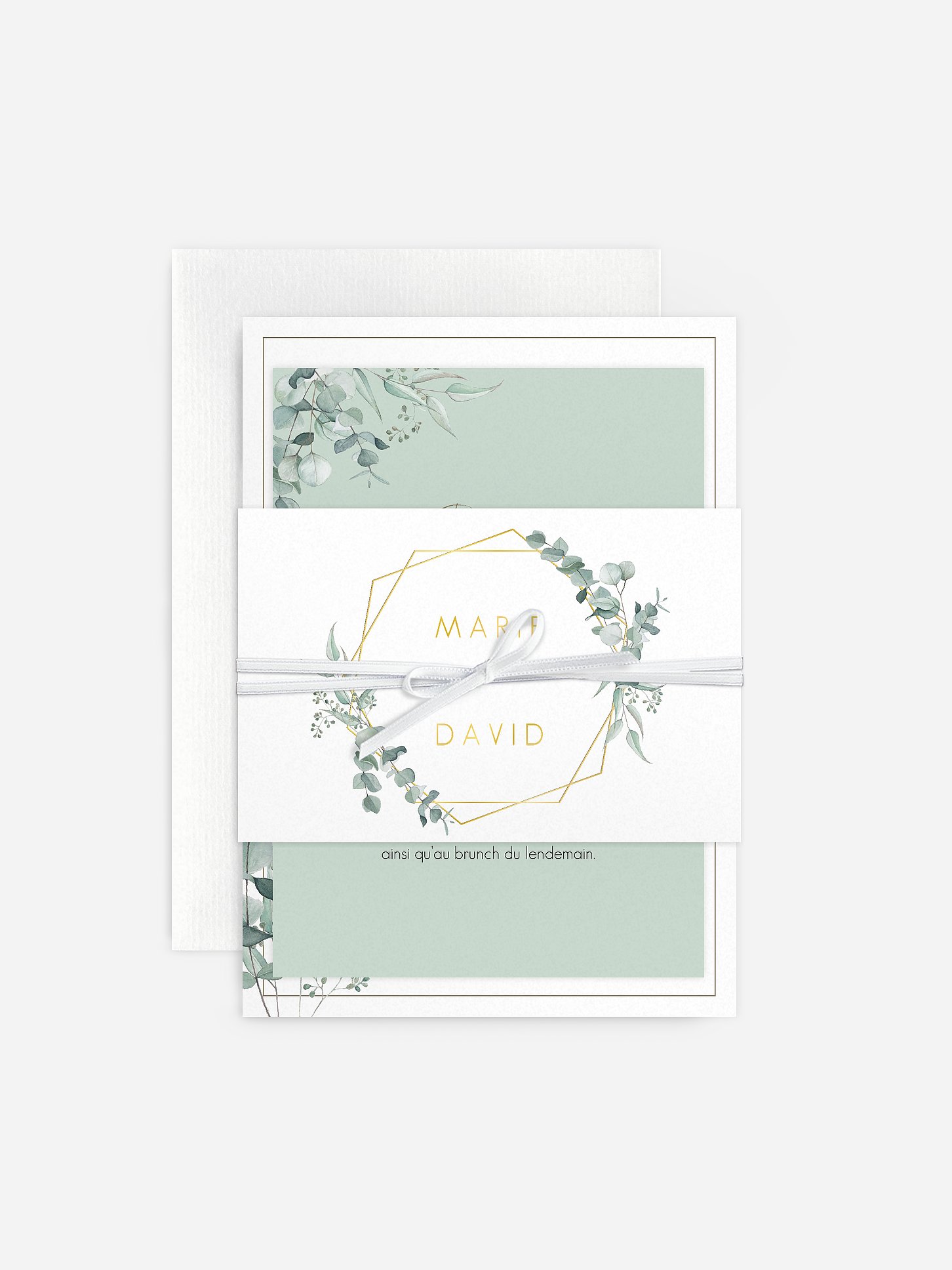 Faire-part de mariage Soft Greenery