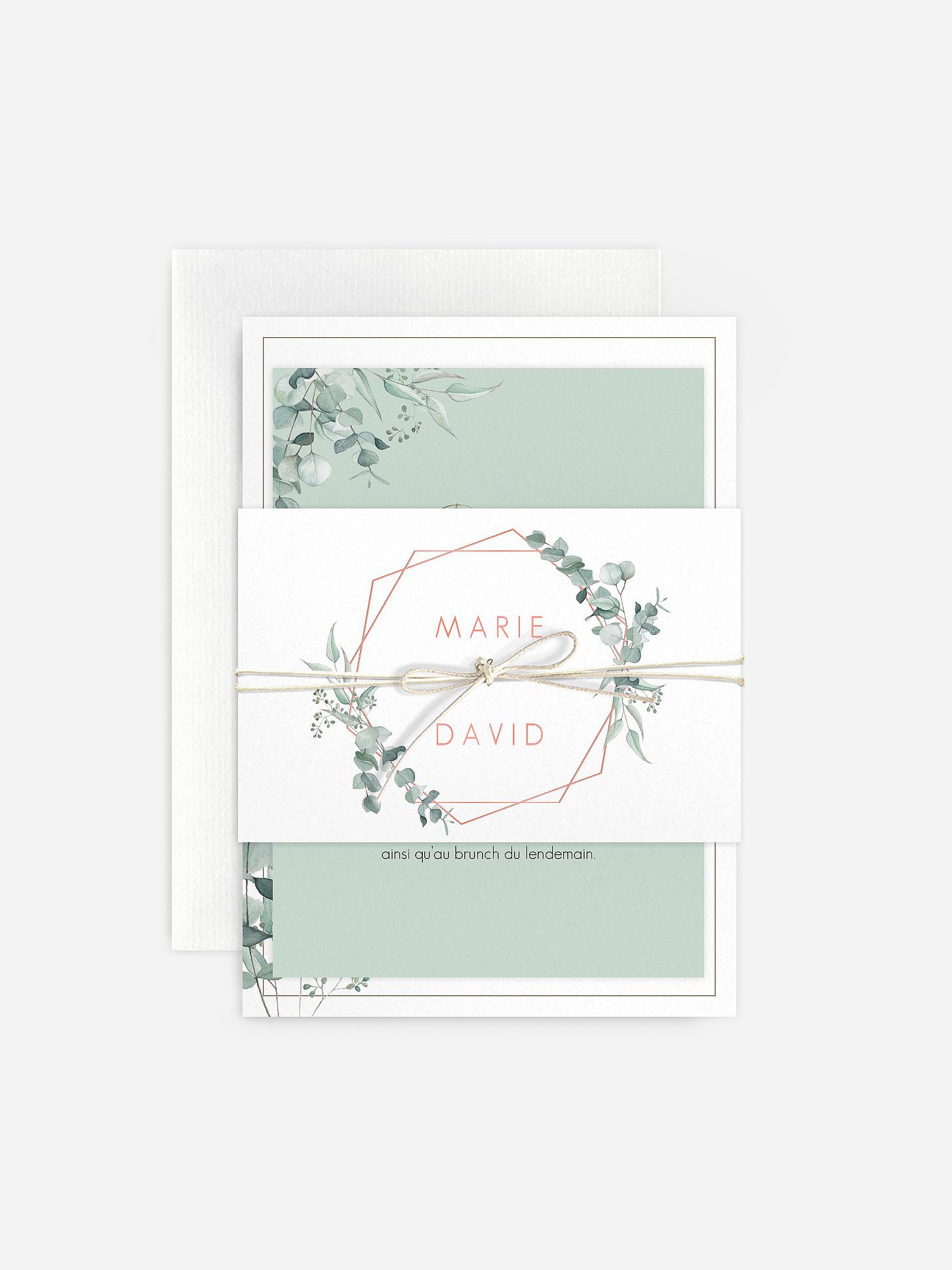 Faire-part de mariage Soft Greenery