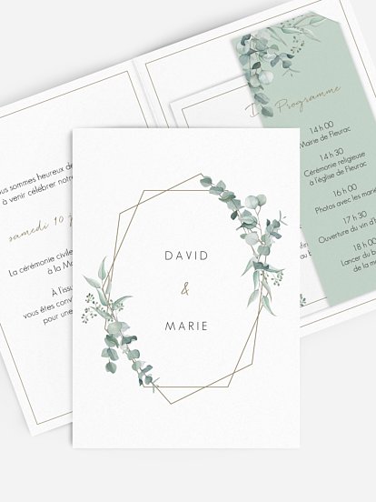 Faire-part de mariage Soft Greenery