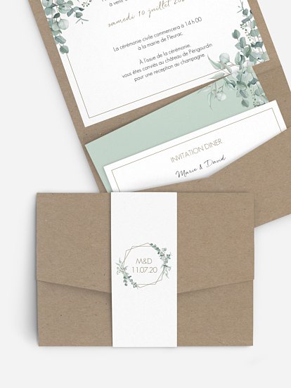 Faire-part de mariage Soft Greenery