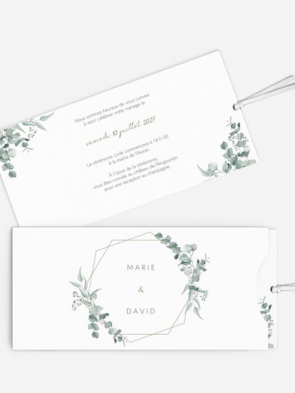 Faire-part de mariage Soft Greenery