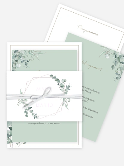 Faire-part de mariage Soft Greenery