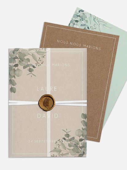 Faire-part de mariage Soft Greenery