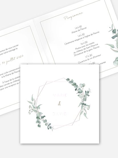 Faire-part de mariage Soft Greenery