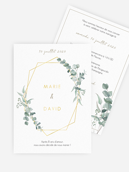 Faire-part de mariage Soft Greenery