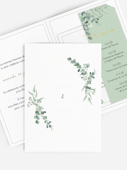 Faire-part de mariage Soft Greenery