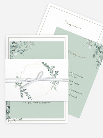 Faire-part de mariage Soft Greenery