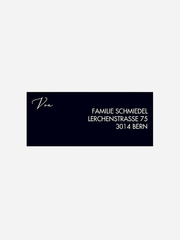 Absenderaufkleber Trauer Opulenz