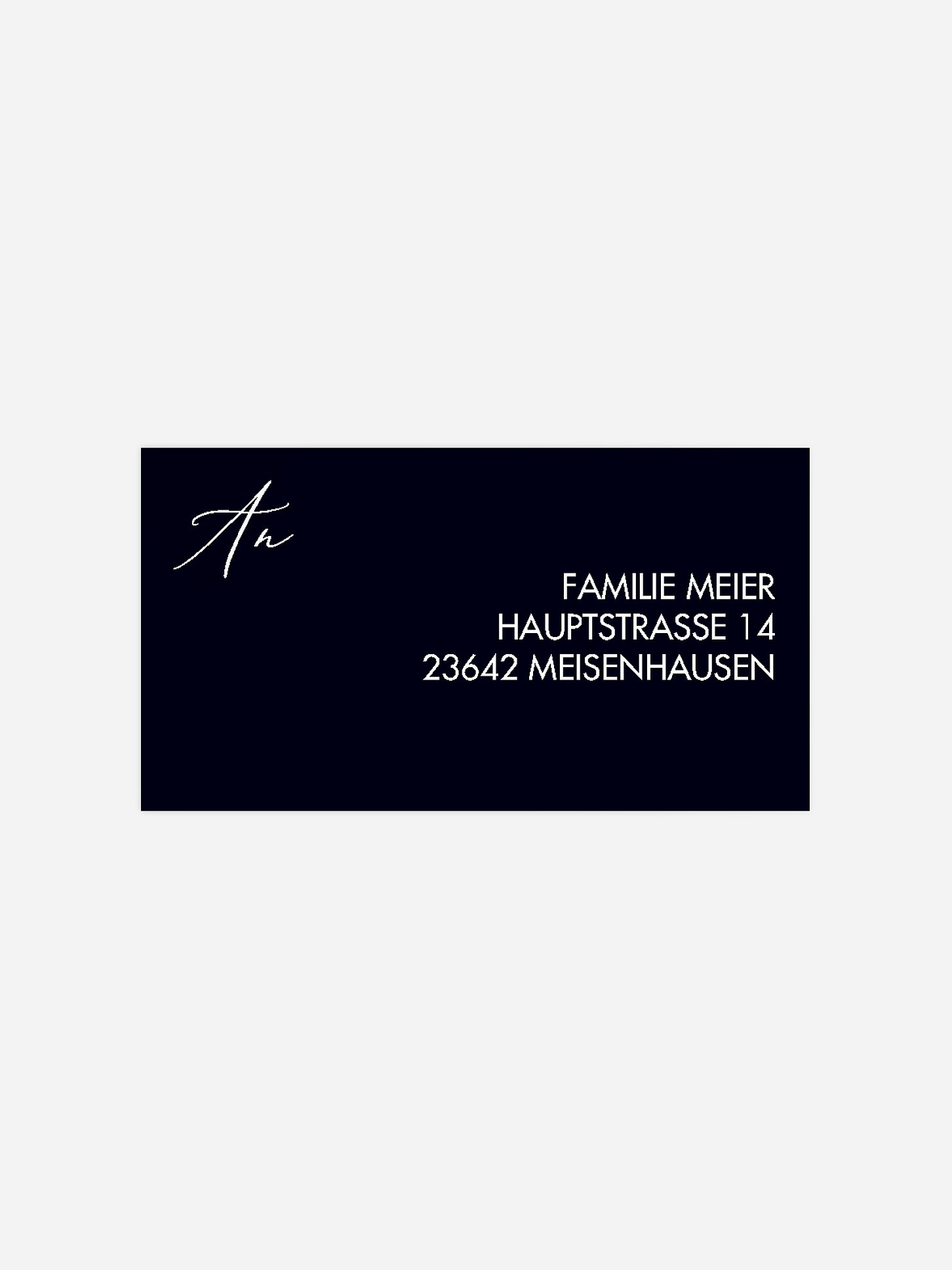 Empfängeraufkleber Trauer Opulenz