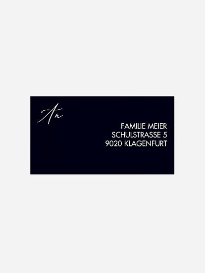 Empfängeraufkleber Trauer Opulenz