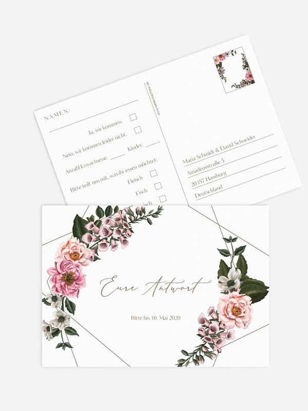Antwortkarte Hochzeit In Bloom