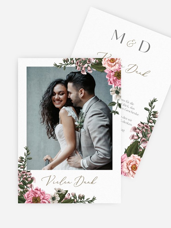 Dankeskarte Hochzeit In Bloom