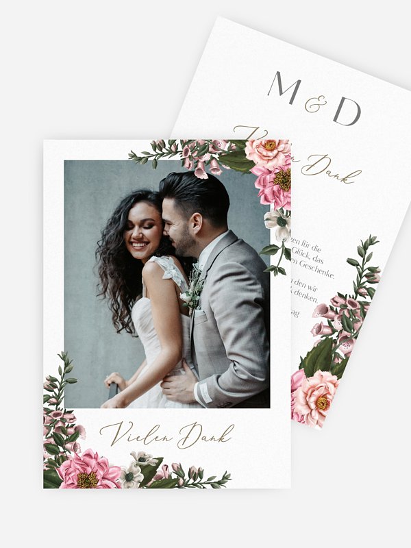 Dankeskarte Hochzeit In Bloom