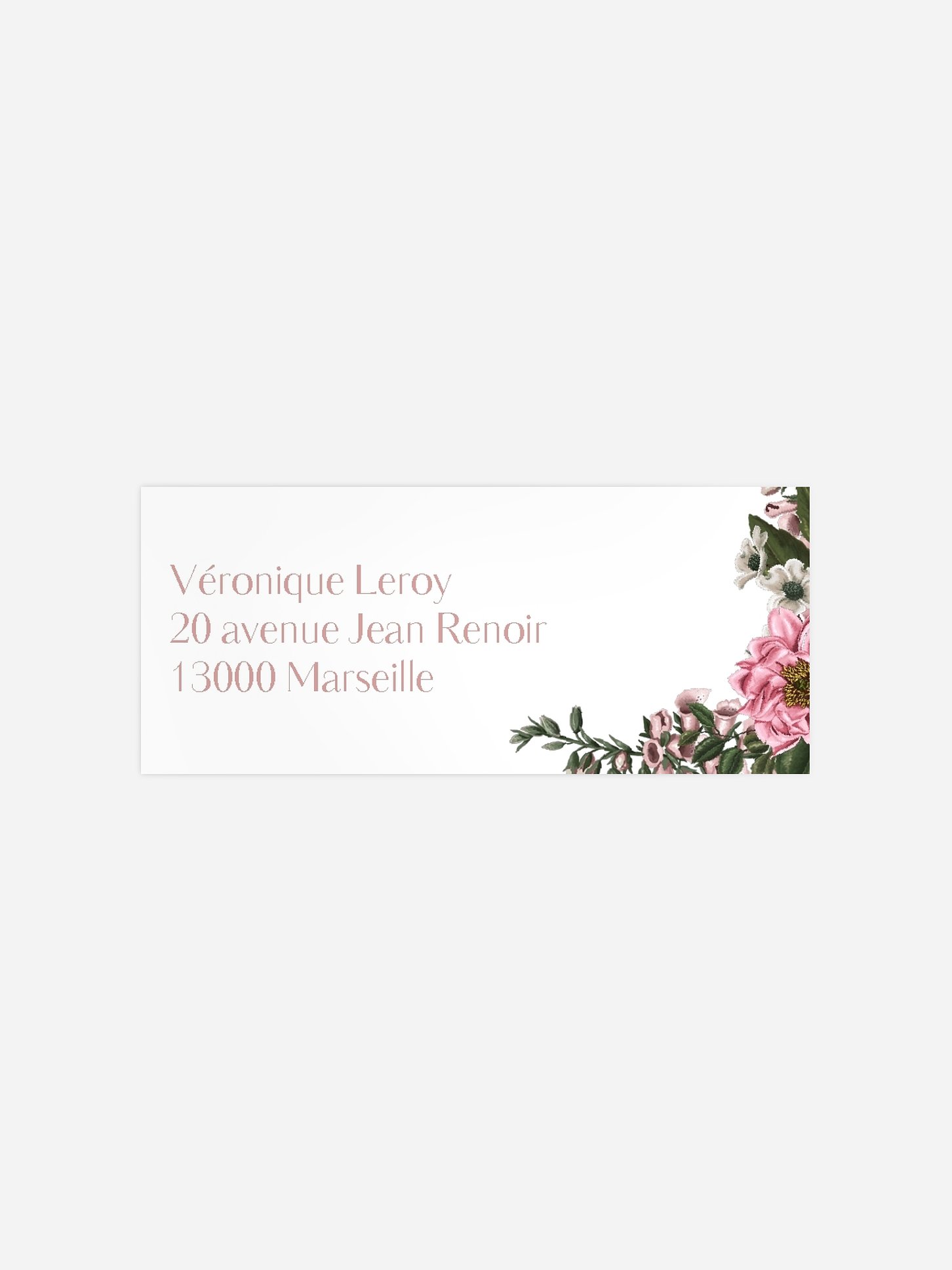 étiquette expéditeur anniversaire Florista