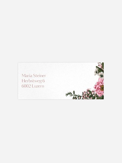 Absenderaufkleber Geburtstag Florista