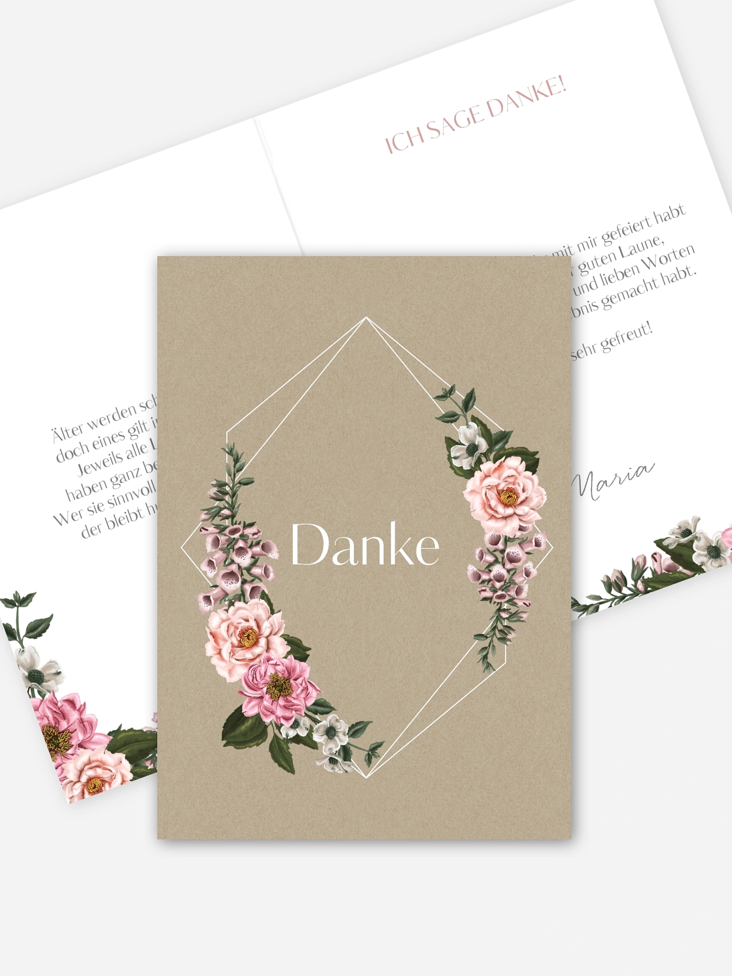 Dankeskarte Geburtstag Florista