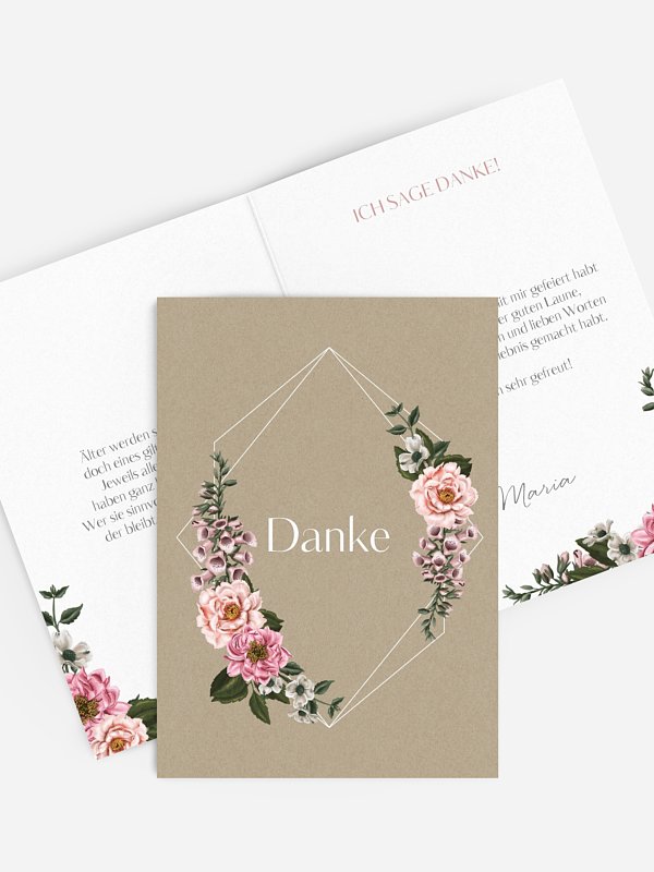 Dankeskarte Geburtstag Florista