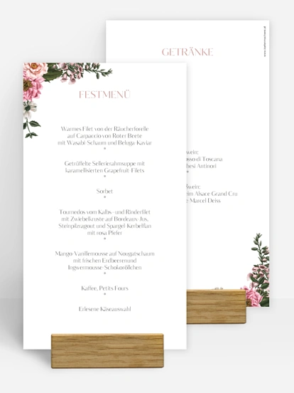 Menükarte Geburtstag Florista