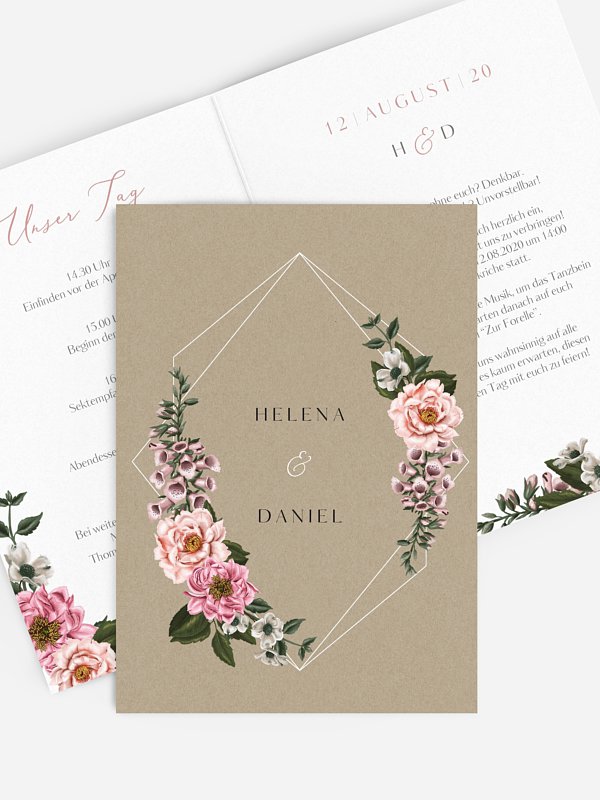 Hochzeitseinladung Florista