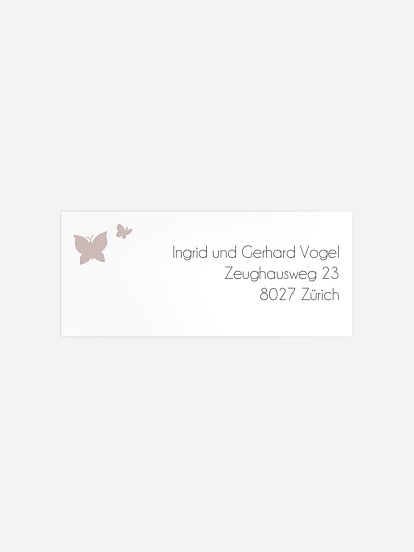 Absenderaufkleber Silberhochzeit Delicate