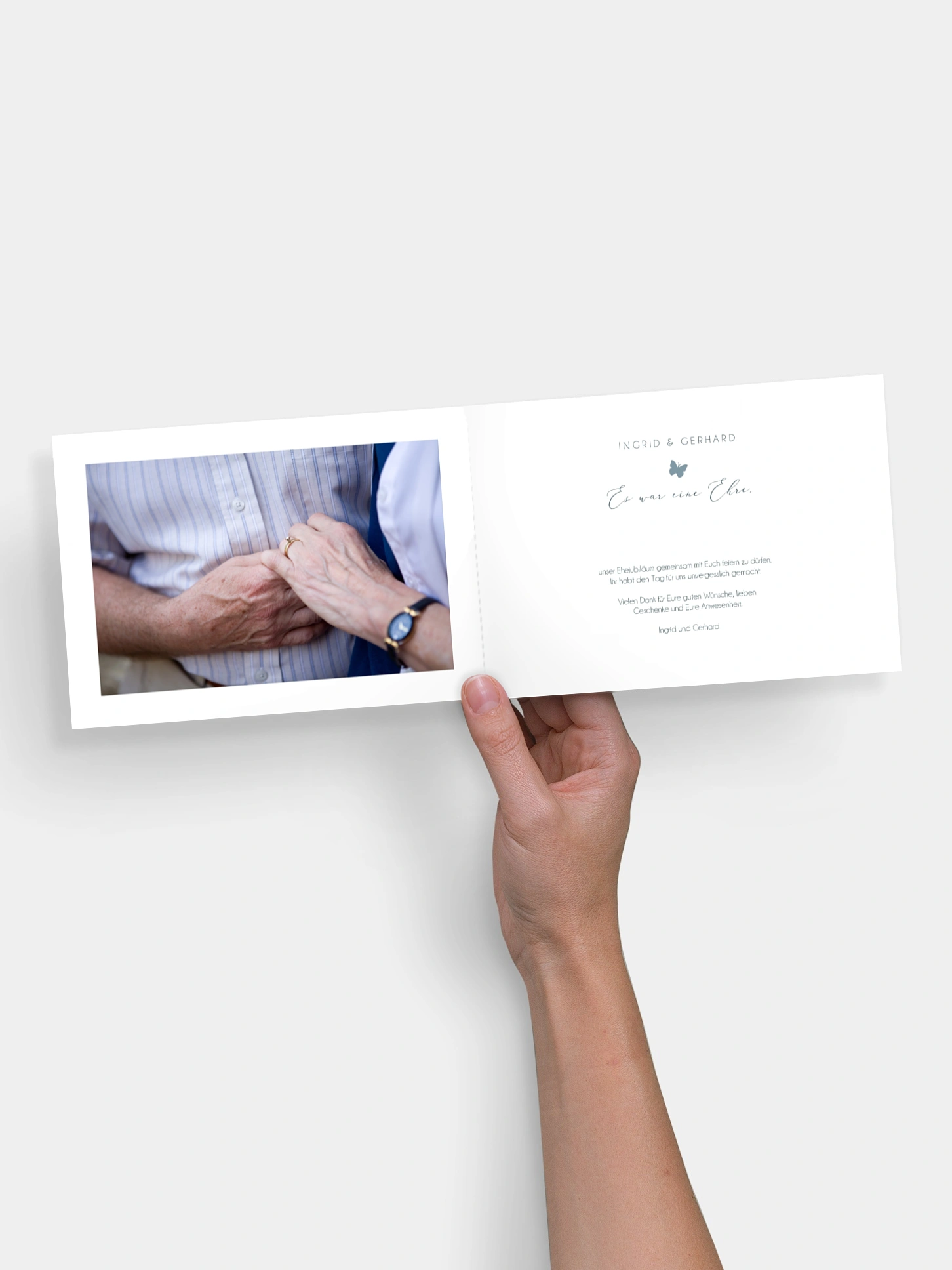 Danksagung zur Goldenen Hochzeit Delicate