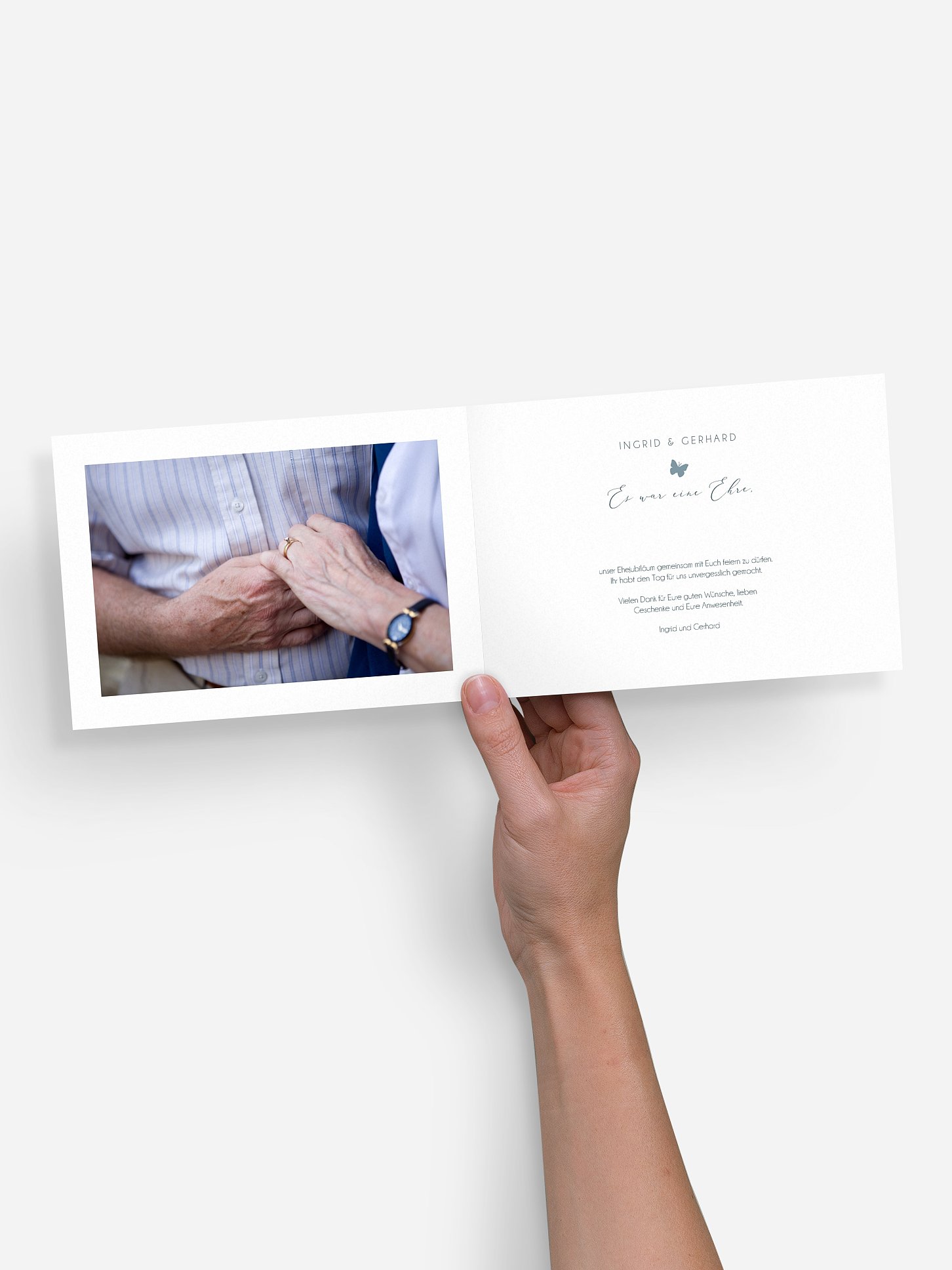 Danksagung zur Goldenen Hochzeit Delicate