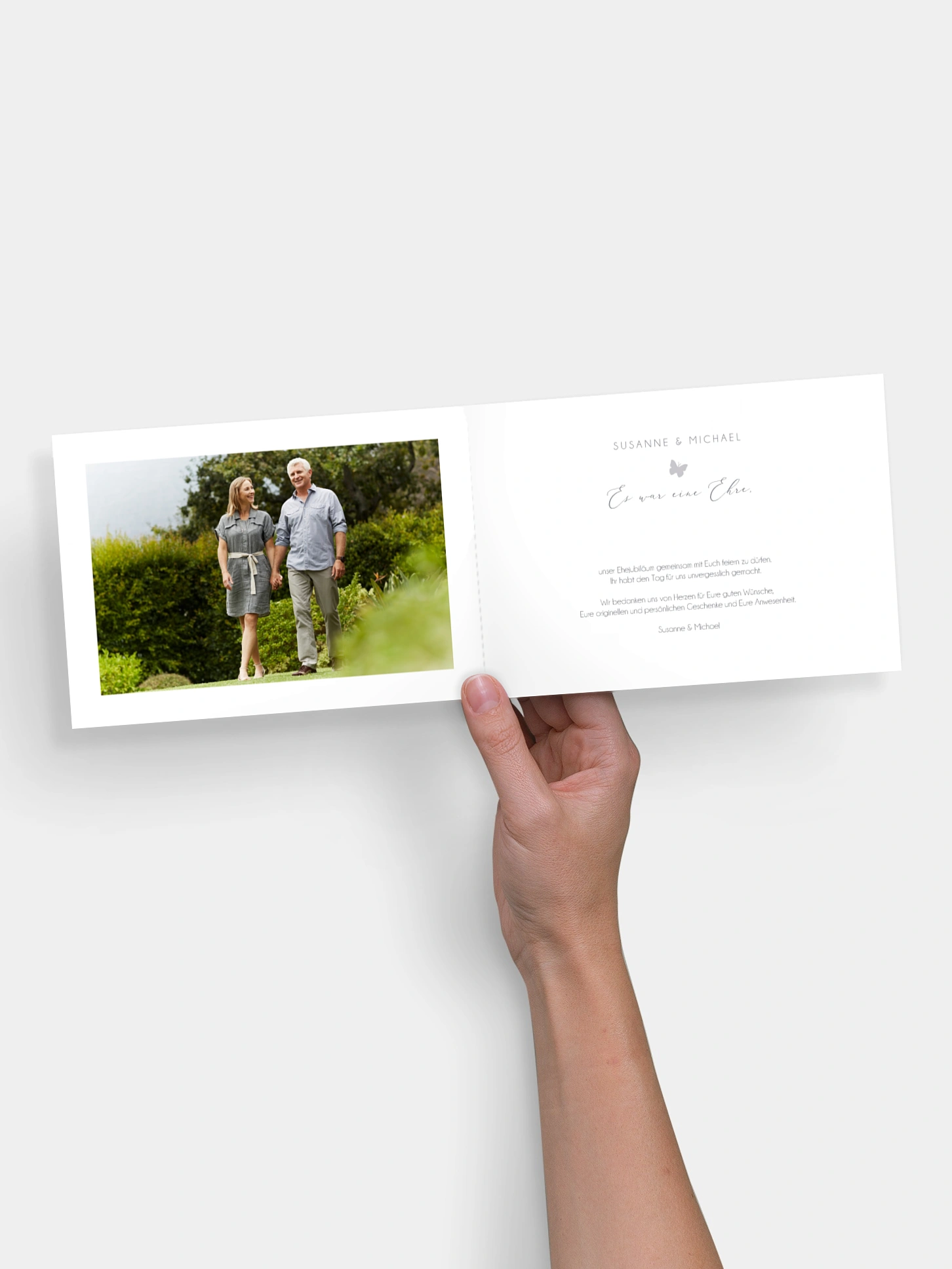 Danksagung zur Silberhochzeit Delicate