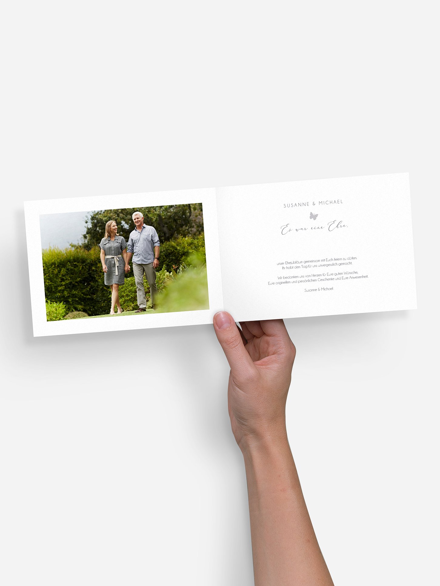 Danksagung zur Silberhochzeit Delicate