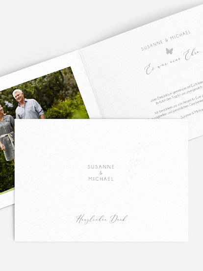 Danksagung zur Silberhochzeit Delicate