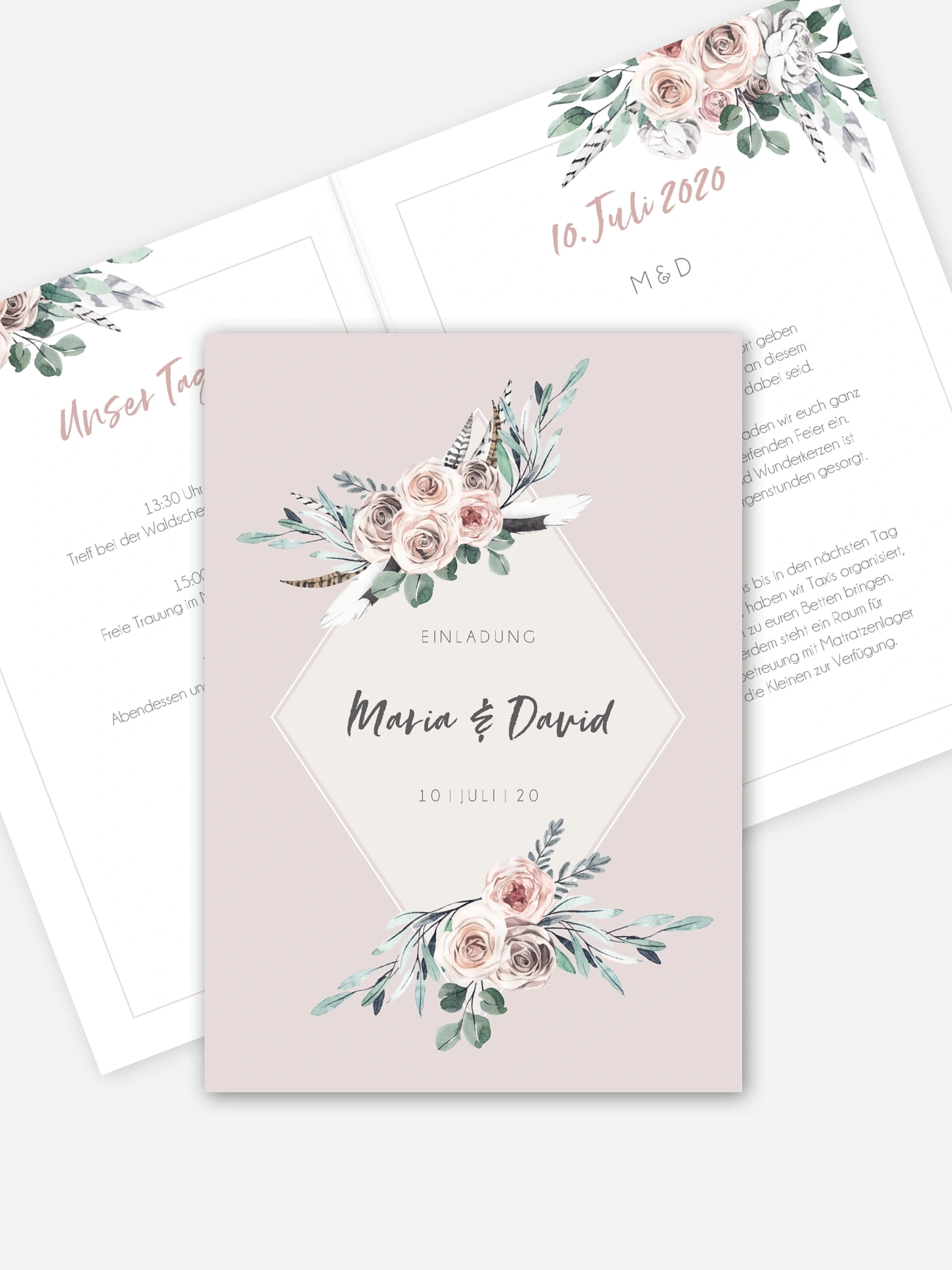 Hochzeitseinladung Blooming