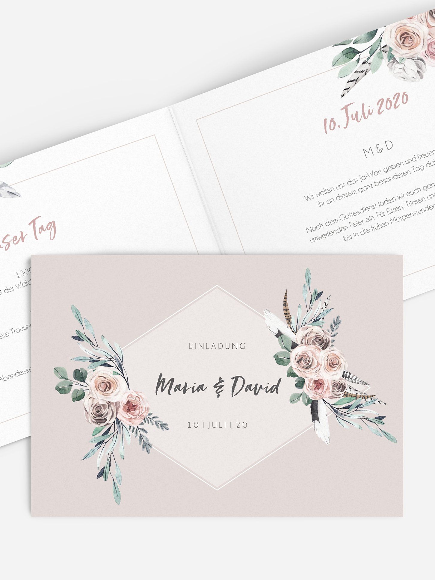 Hochzeitseinladung Blooming