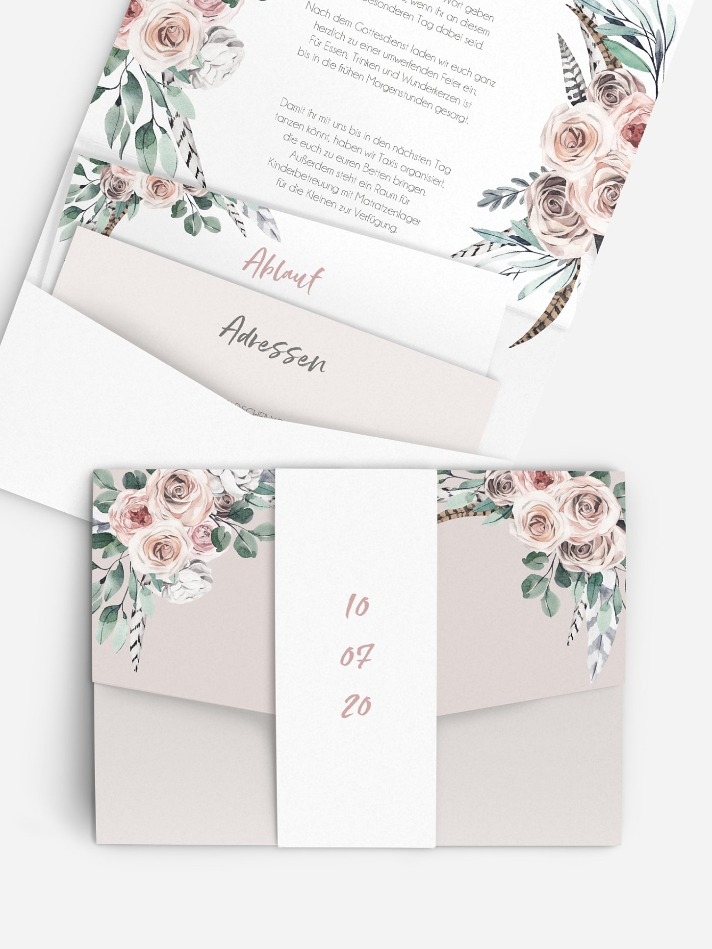 Hochzeitseinladung Blooming
