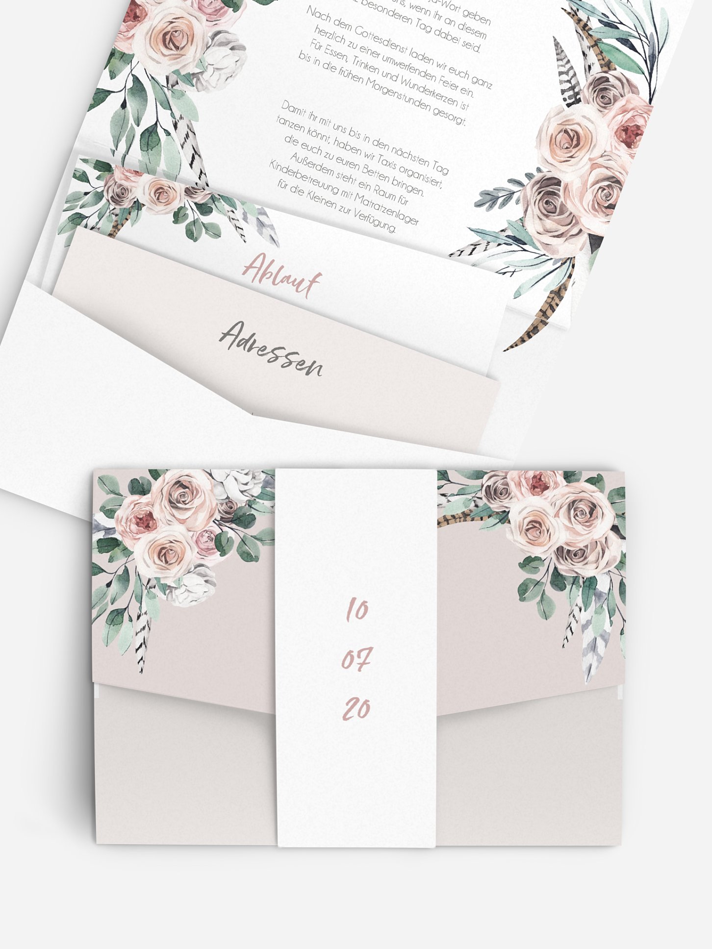 Hochzeitseinladung Blooming