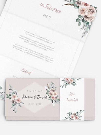 Hochzeitseinladung Blooming