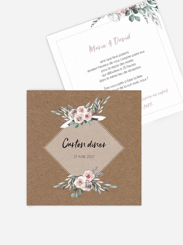 Carton d'invitation Blooming