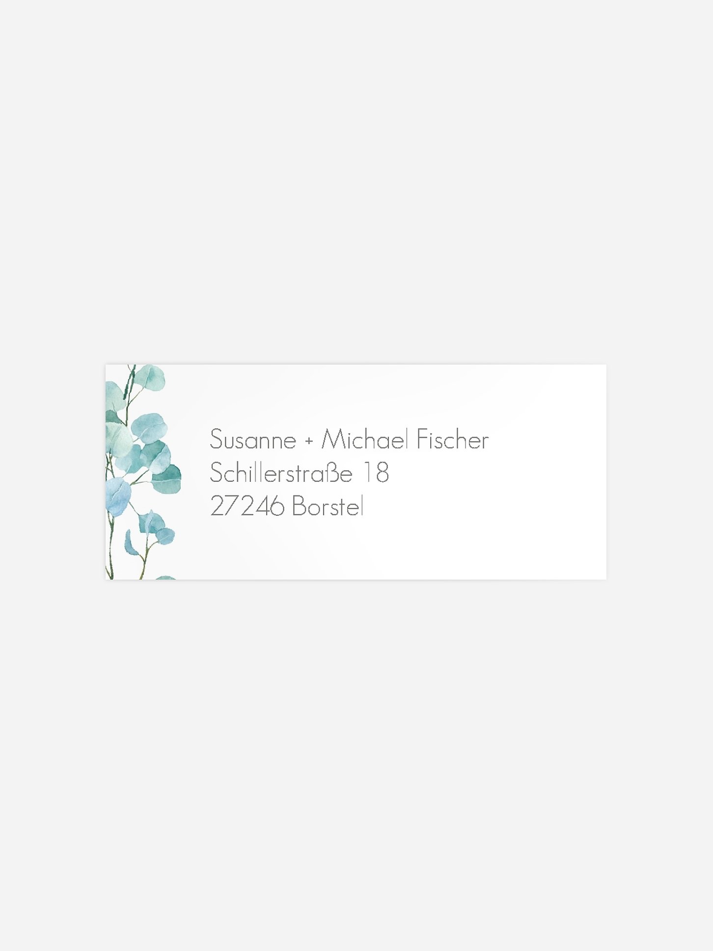 Absenderaufkleber Silberhochzeit Green Love