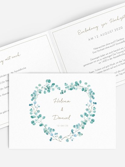 Hochzeitseinladung Green Love