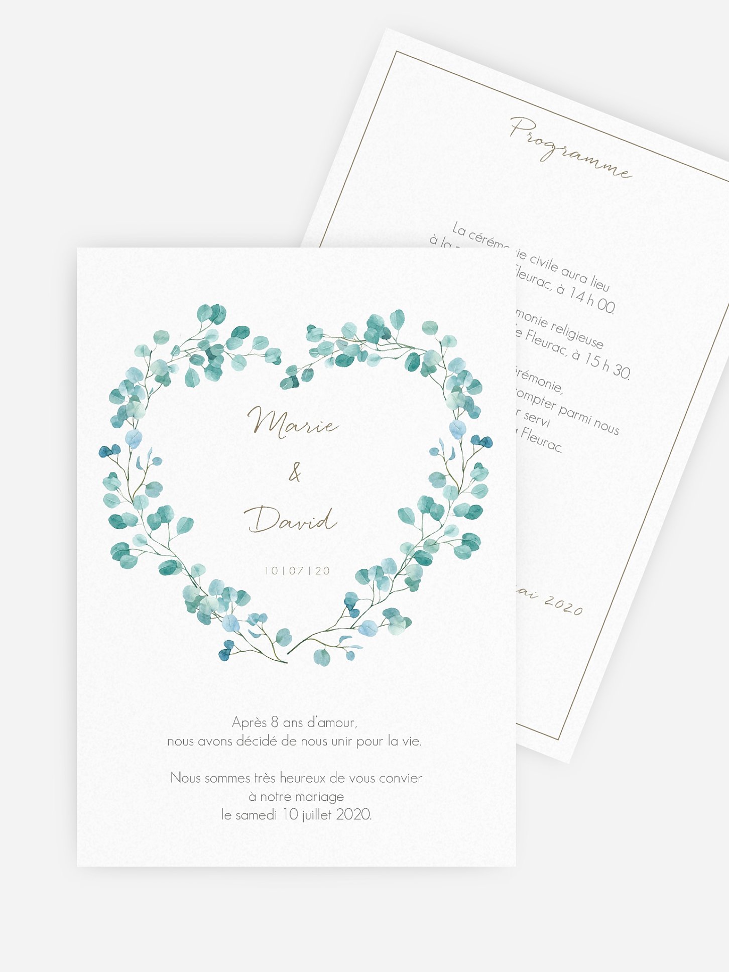 Faire-part de mariage Green Love