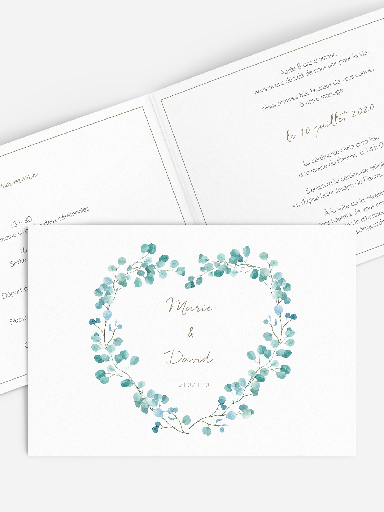 Faire-part de mariage Green Love
