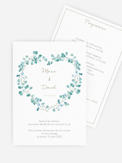 Faire-part de mariage Green Love
