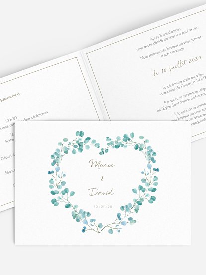 Faire-part de mariage Green Love