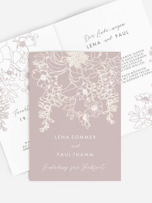 Hochzeitseinladung Golden Opulence