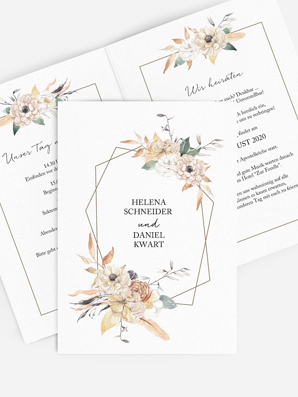 Hochzeitseinladung Botanique