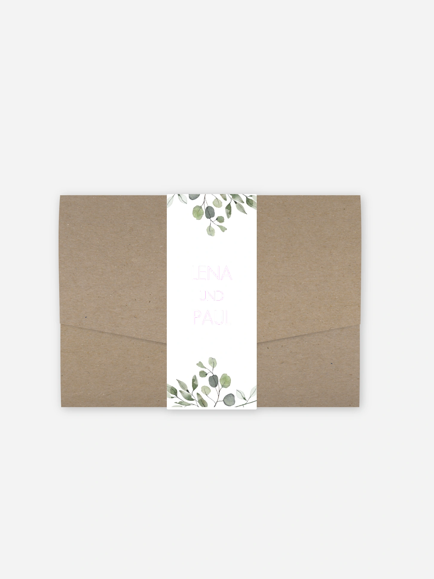 Hochzeitseinladung Eucalyptus Leaves
