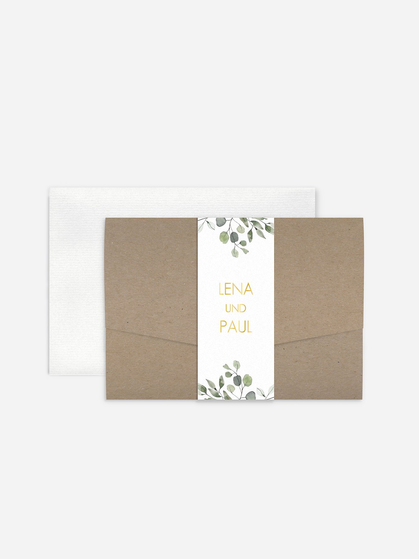 Hochzeitseinladung Eucalyptus Leaves