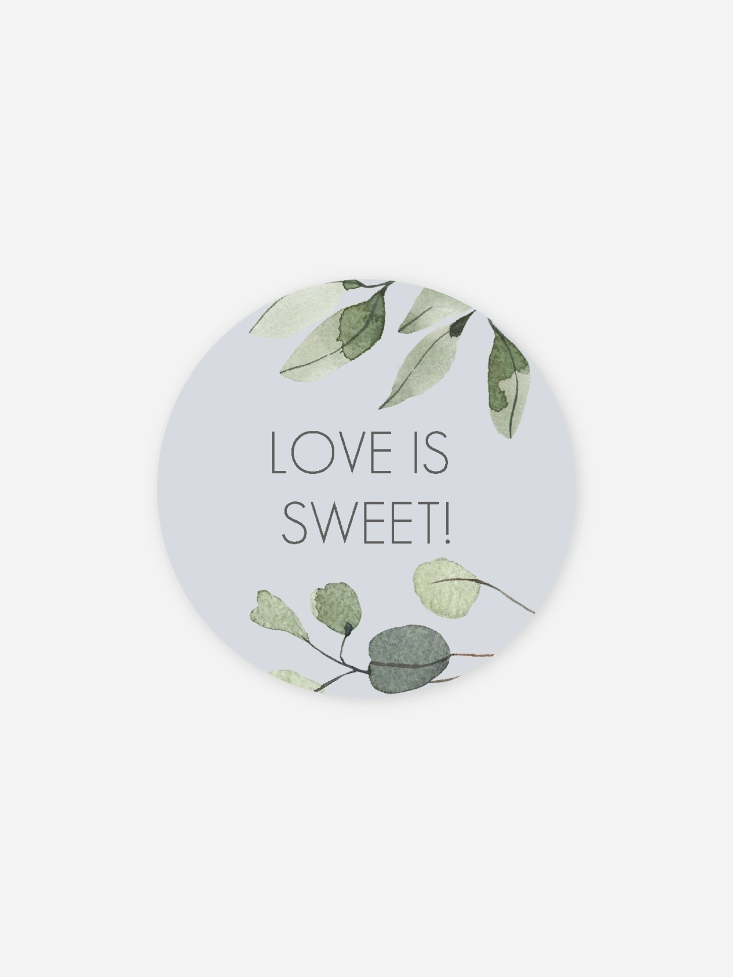 Geschenkaufkleber Hochzeit Eucalyptus Leaves