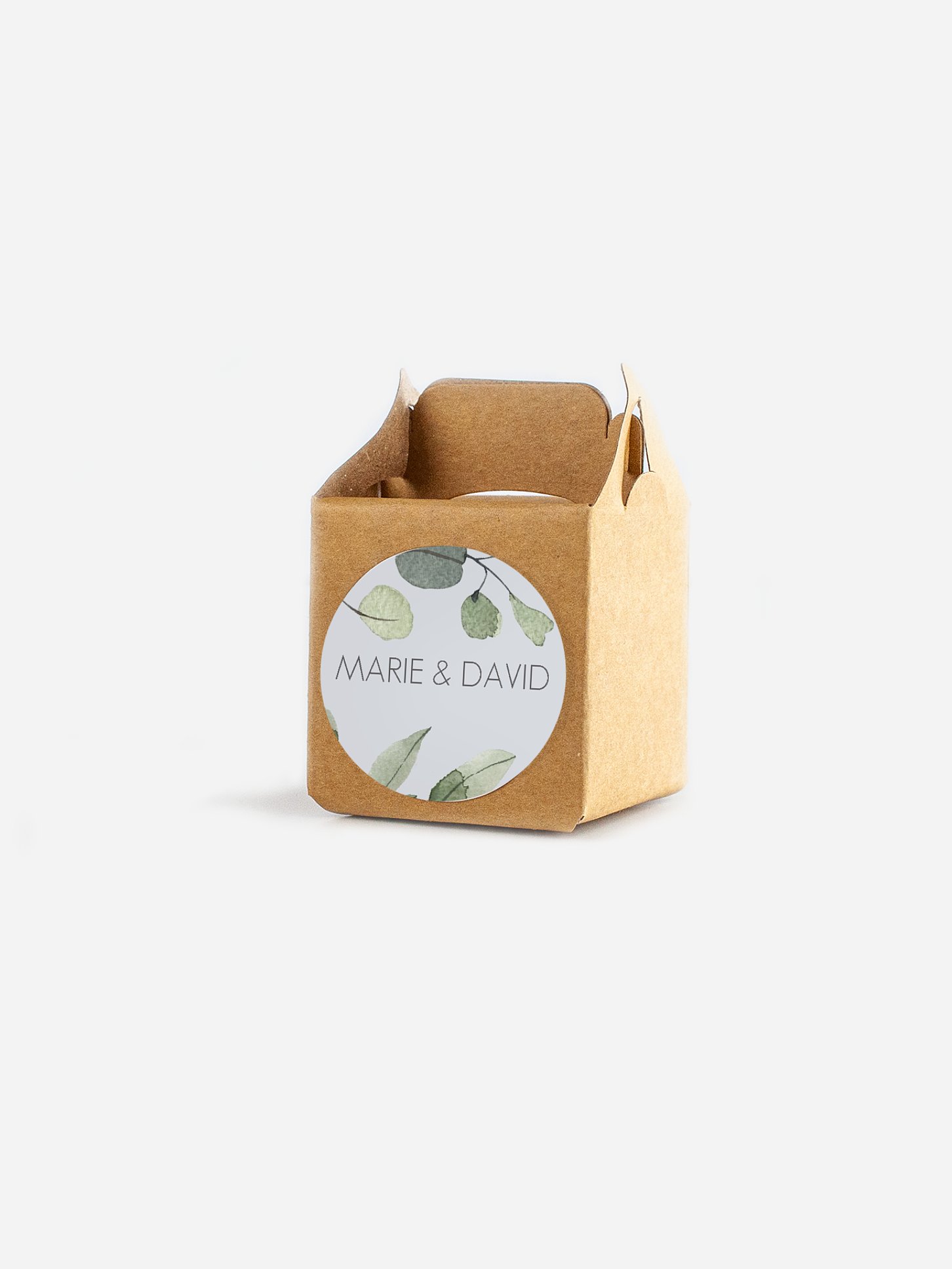 Étiquette cadeau mariage Feuilles d'eucalyptus